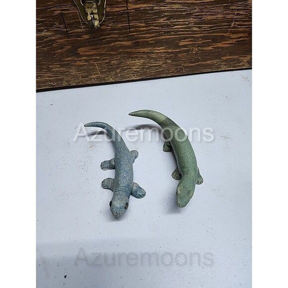Vintage handmade Art Clay Pottery Geckos 5" - Picture 1 of 6